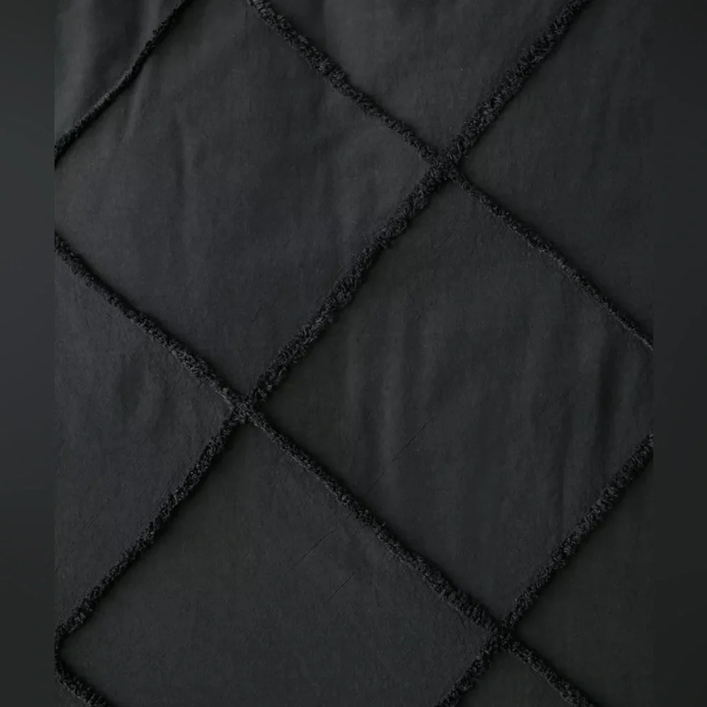 Urban Outfitters Crisscross Tufted Cotton Duvet Cover